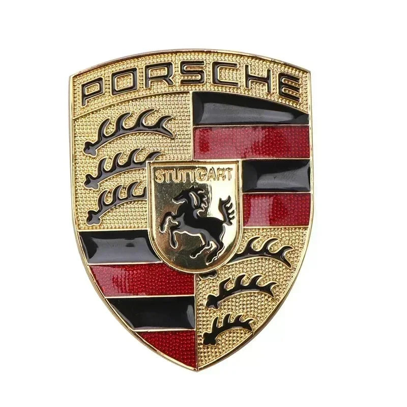 Logo de capot Porsche Panamera Cayman Macan Cayenne Boxster Carrera Taycan 911 718 918