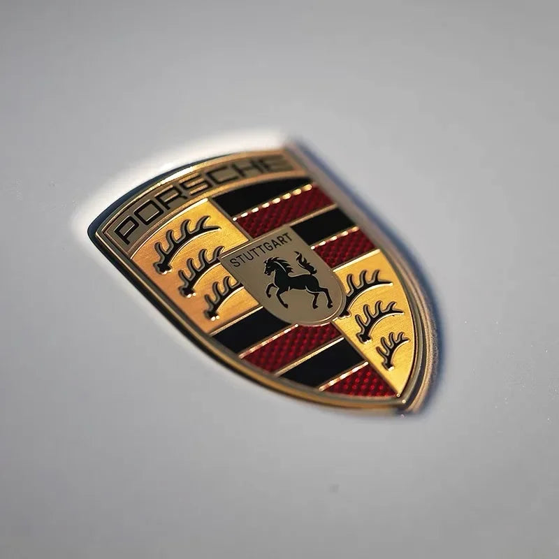 Logo de capot Porsche Panamera Cayman Macan Cayenne Boxster Carrera Taycan 911 718 918
