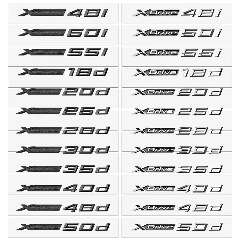 BMW Monogramme Xdrive 20d 30d 35d 40d 50d 20i 25i 30i
X1 X3 X4 X5 X6 X7