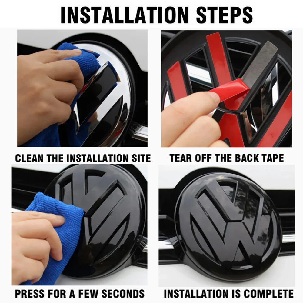 Logo AV + AR Volkswagen VW POLO Scirocco GOLF 5 6 7 8 MK5 MK6 MK7 MK8