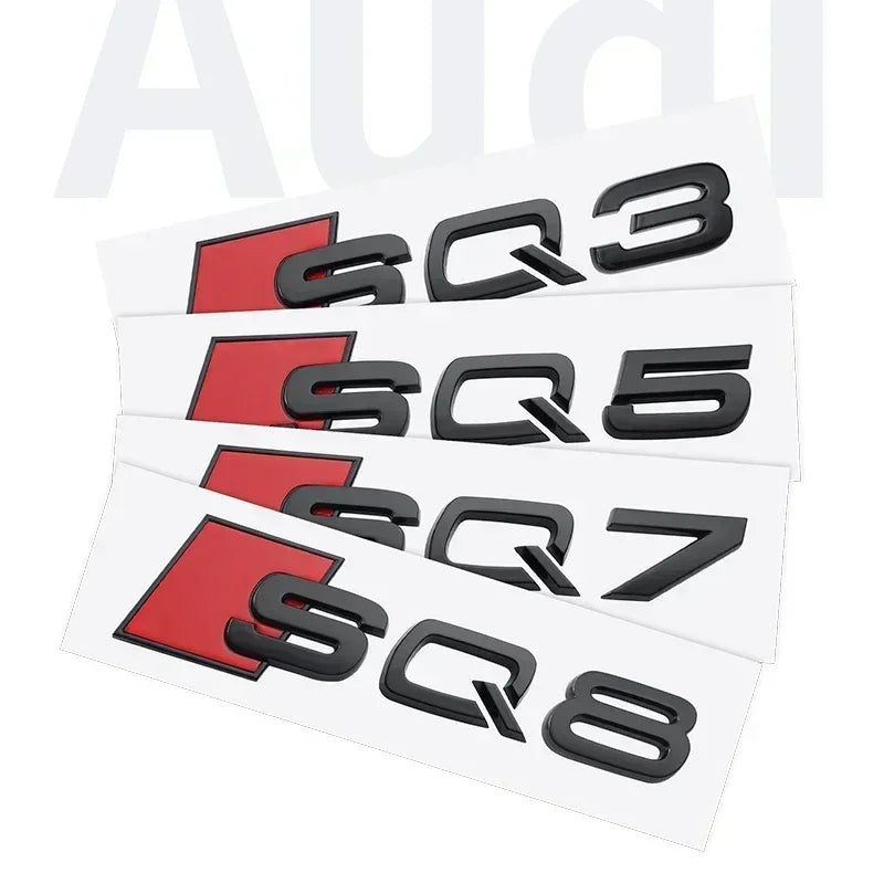 Monogramme Audi SQ3 SQ5 SQ7 RSQ3 RSQ7 NOIR/ARGENT