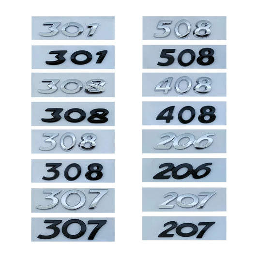 Peugeot Monogramme 206 207 301 307 308 408 508 2008 3008 4008 5008