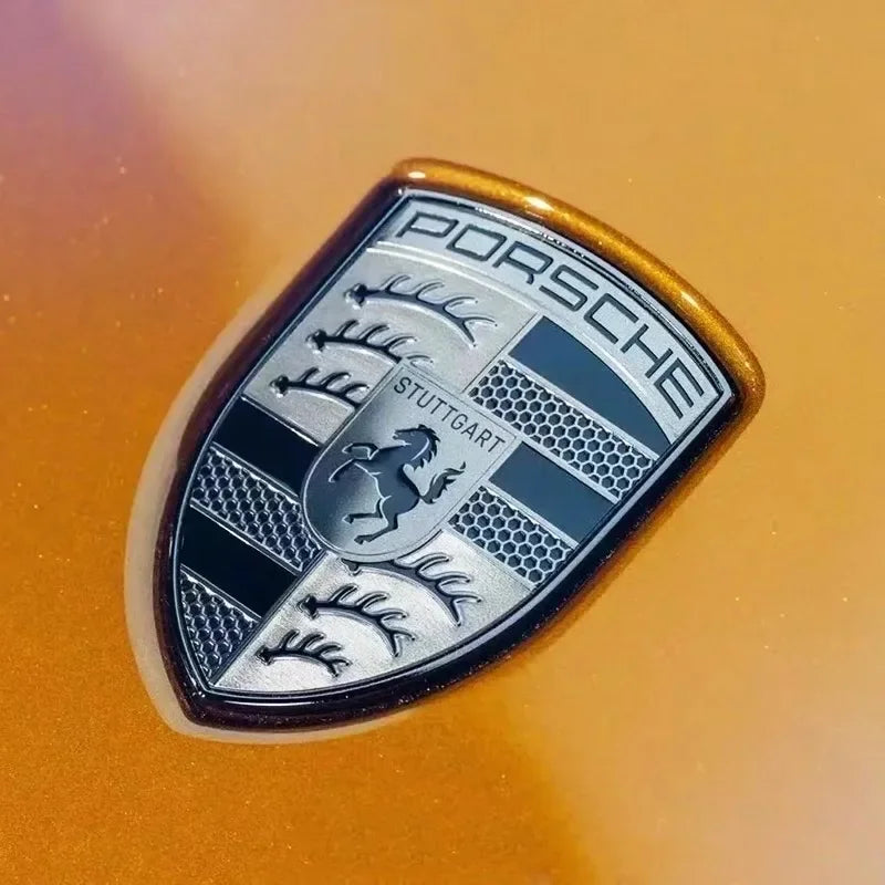 Logo de capot Porsche Panamera Cayman Macan Cayenne Boxster Carrera Taycan 911 718 918