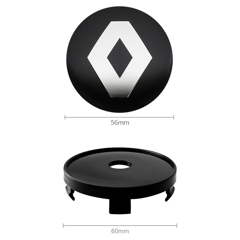 Centres de roues 4Pcs 56mm 60mm Renault Megane Clio 2 3 4 RS Grand Scenic Clio 4 Captur Duster