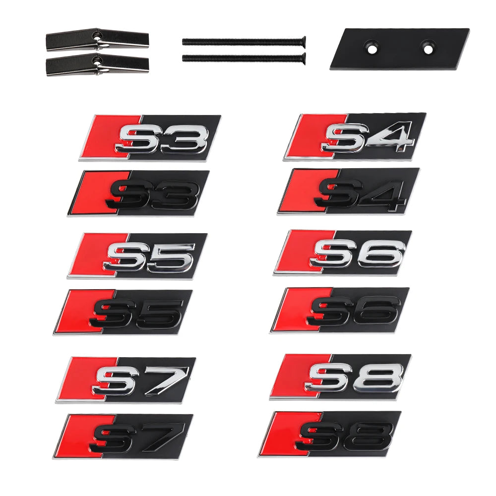 Monogramme calandre Audi S3 S4 S5 S6 S7 S8 RS3 RS4 RS5 RS6 RS7