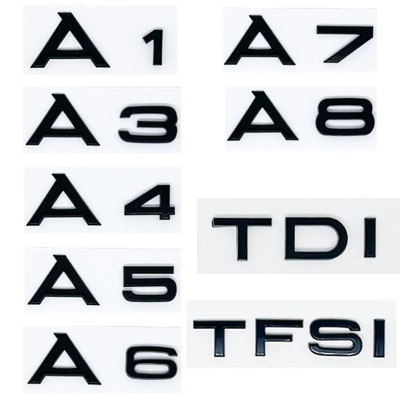 Audi Monogramme A1 A3 A4 A5 A6 A7 A8 TDI TFSI