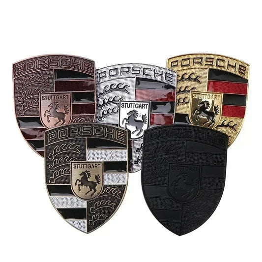 Logo de capot Porsche Panamera Cayman Macan Cayenne Boxster Carrera Taycan 911 718 918