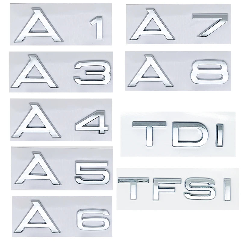Audi Monogramme A1 A3 A4 A5 A6 A7 A8 TDI TFSI