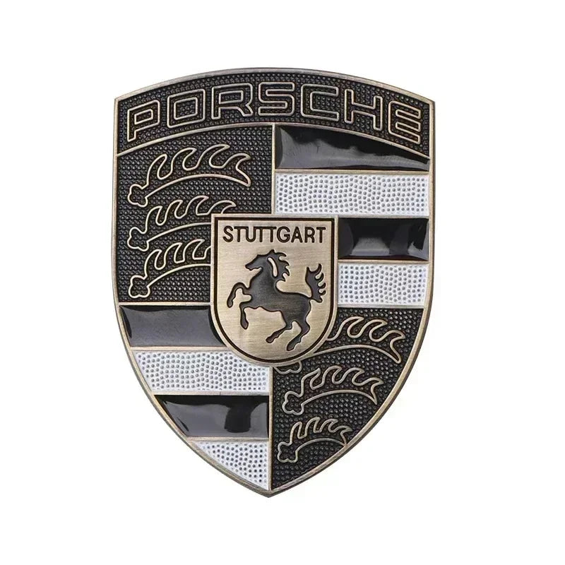 Logo de capot Porsche Panamera Cayman Macan Cayenne Boxster Carrera Taycan 911 718 918
