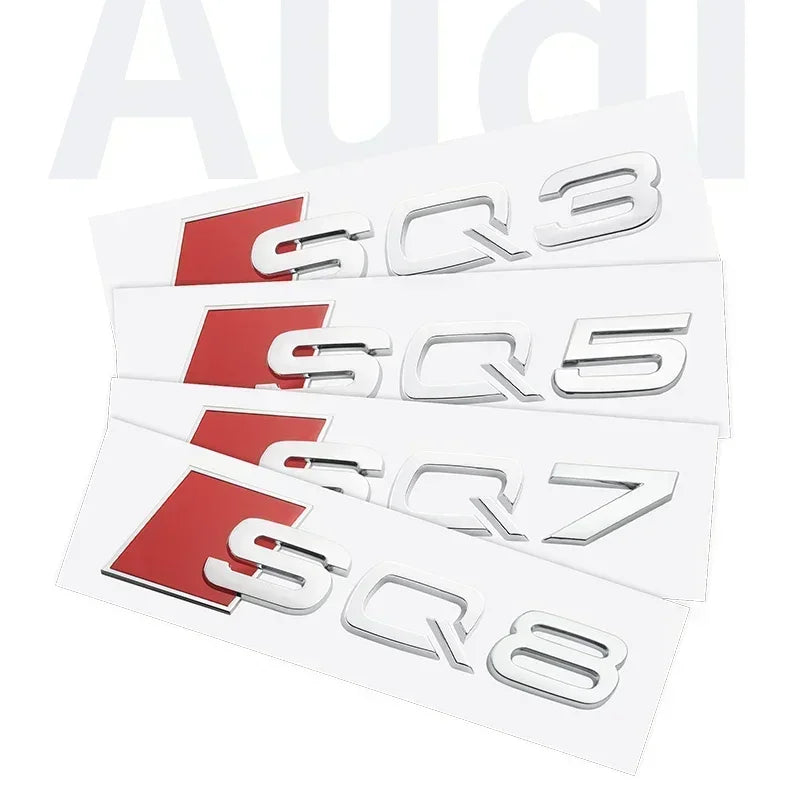 Monogramme Audi SQ3 SQ5 SQ7 RSQ3 RSQ7 NOIR/ARGENT